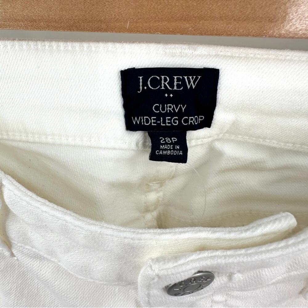 J Crew Petite Curvy Wide Leg Crop Jeans Size 28P - Picture 3 of 7